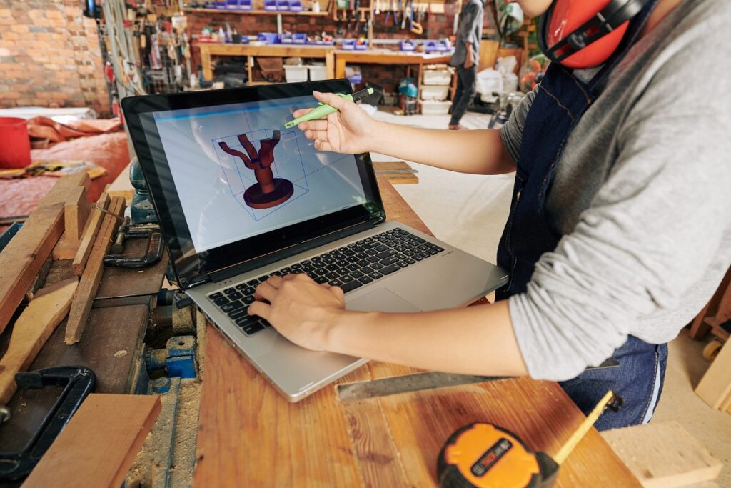 model 3d produktu z drewna